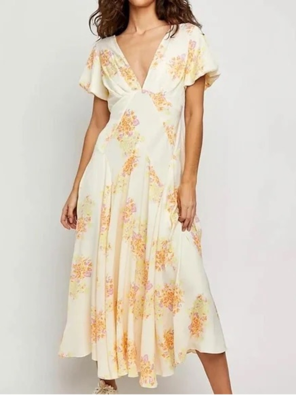 Free People Laura Printed Midi Dress